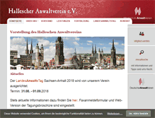 Tablet Screenshot of hallescher-anwaltverein.de